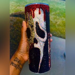 Rhinestone Skull Tumbler